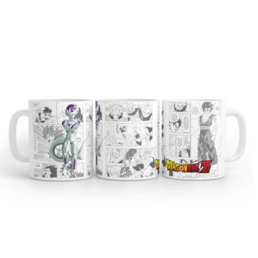 Imagem de Caneca Branca Dragon Ball Mangá Freeza Cerâmica 325 Ml - Própriá