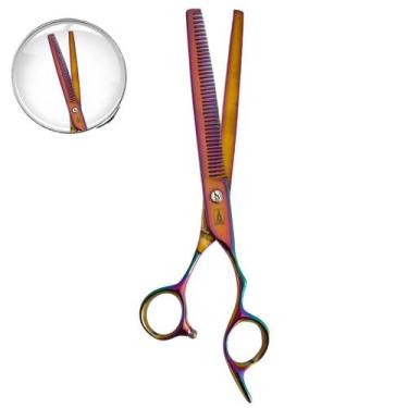 Imagem de Tesoura Desfiadeira Mofashi Dentada Cortar Cabelo 7.0,  Furtacor