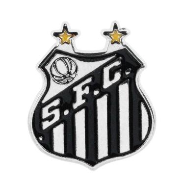 Imagem de Broche Metal Escudo Time 2.5x2cm - Santos-Unissex