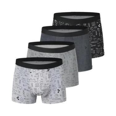 Imagem de Calções de Banho Masculinos Plus Size Estampados - Modelagem Boyshort 