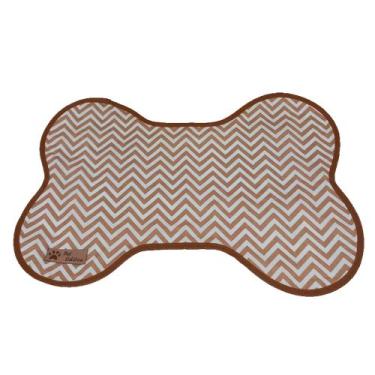 Imagem de Tapete Pet Ossinho Para Comedouro e Bebedouro Pra Cães e Gatos Antider