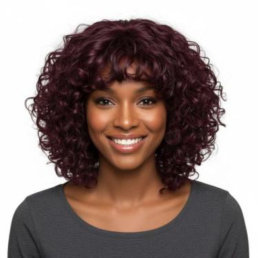 Imagem de Peruca Wig Diana Sintética 25cm Preto/Borgonha - Black Beauty, 1B/99J
