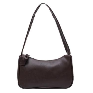Imagem de Bolsa Pequena Couro PU Forrada Retrô Vintage de Mão Ombro - Modas Fagu