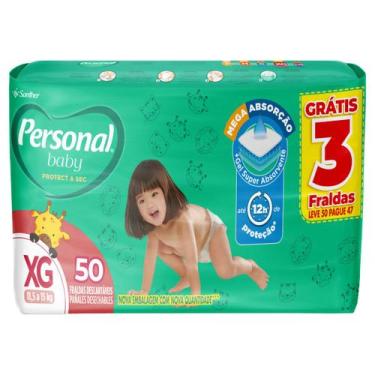 Imagem de Fralda Personal Baby pacote Hiper tamanho XG,  XG