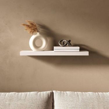 Imagem de Prateleira Suspensa para Parede Suporte Invisível 67x17cm Tamburato Branco