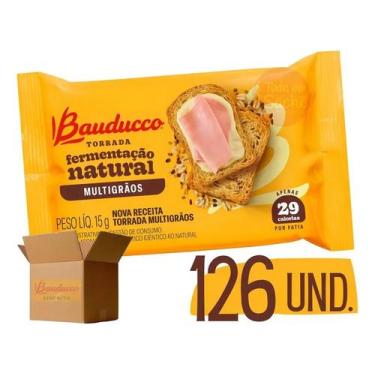 Imagem de Torrada em sache Multigrãos Bauducco 15g Caixa 126 Unidades