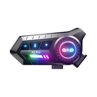 Imagem de Capacete De Motocicleta Bluetooth X3 pro Intercomunicador Para 2 Motoc