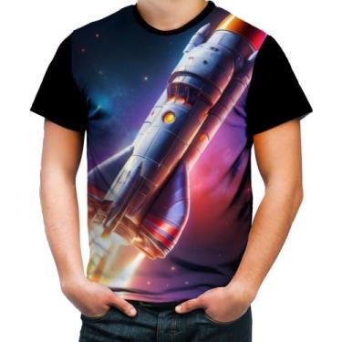 Imagem de Camiseta Colorida Foguete Espacial Space Rocket Espaço 1 - Kasubeck St