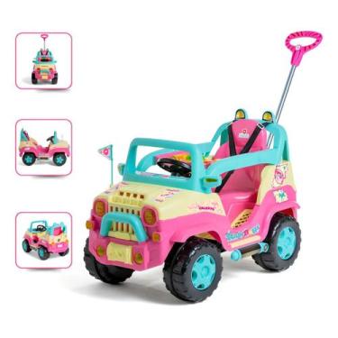 Imagem de Calesita Diipi Rosa 1028: Carrinho de Passeio e Motoca 2 em 1 para Cri