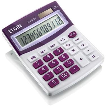 Imagem de Calculadora de Mesa 12 Digitos MV4127 Roxa - ELGIN