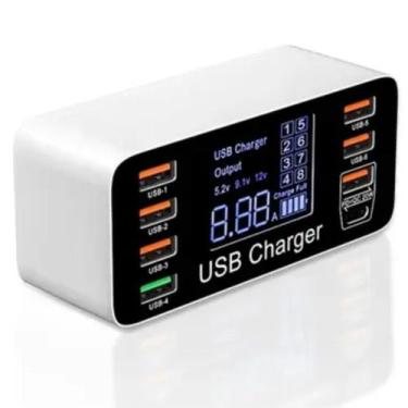 Imagem de Estação De Carregamento USB Universal Com Display LED Inteligente Home