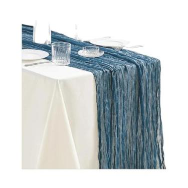 Imagem de Corredor de Mesa de Gaze Boho (10 Peças, 40x270cm) - Decoração Românti