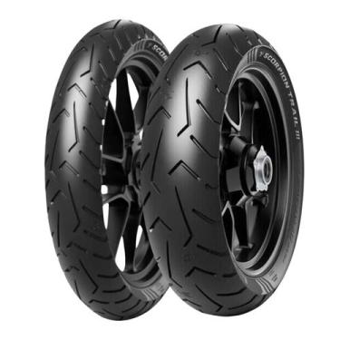 Imagem de Par Pneu Moto 120 70 R17 e 160 60 R17 Pirelli Scorpion Trail 3