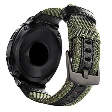 Imagem de Pulseira 20mm Tour em Nylon compatível com Samsung Galaxy Watch Active 1 e 2 - Galaxy Watch 3 41mm - Galaxy Watch 42mm - Amazfit GTR 42mm - Marca LTIMPORTS (Verde Militar)