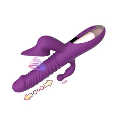 Imagem de Vibração Telescópica Estimulador Ponto G Língua Lambendo 14 Frequências Clitóris Brinquedos Sexuais para Mulher Zatla (Roxo)