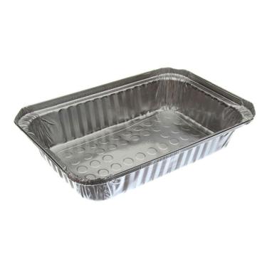 Imagem de Marmitex de Alumínio com Capacidade de 750ml com Tampa de Cartão Aluminizado Caixa com 100 Unidades Thermoprat