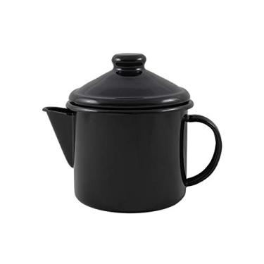 Imagem de Bule para chá 10 Esmaltado Preto 600 ml - Ewel
