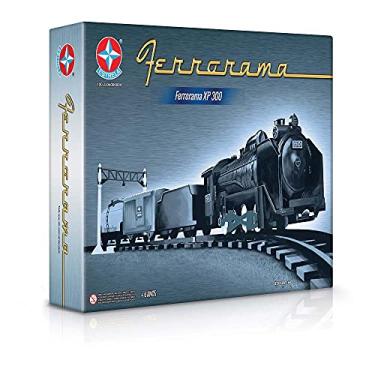 Ferrorama Trem Clássico Super Trilhos Locomotiva Com Luz E Som 45 Pçs