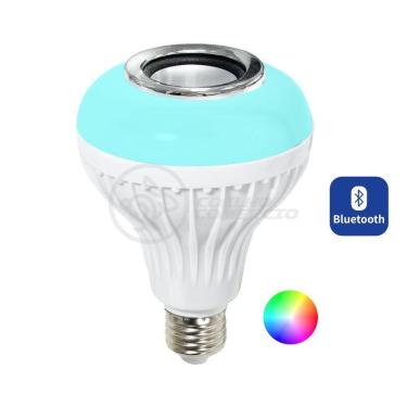 Imagem de Lâmpada Led 12W E27 Rgb Colorida Com Caixa De Som Bluetooth