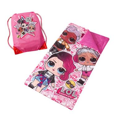 Imagem de Idea Nuova LOL Surprise Sling Bag and Cozy Lightweight Sleeping Bag, 46” L x 26” W, Ages 3+