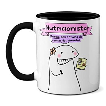 Imagem de Caneca Nutricionista Rainha De Rótulos De Calorias Alimentos (Preta)