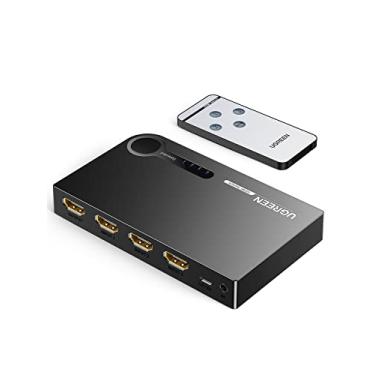 Imagem de UGREEN Switch HDMI 4K 3 portas HDMI Switcher Hub divisor 4K Full HD 1080P 3D compatível com PC laptop, Xbox 360 One, PS4 PS3, Nintendo Switch, leitor de Blu-ray, Roku Fire Stick com controle remoto IR