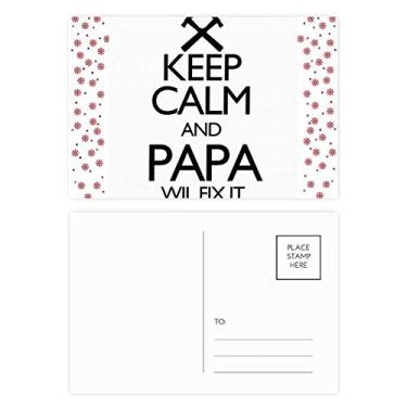 Imagem de Cartão postal Keep Calm And Papa Wil Fix It citação Natal Flor Celebração Cartão postal Bênção