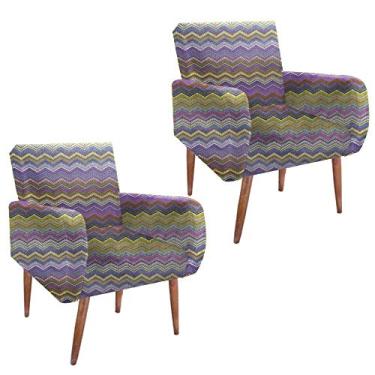 Imagem de KIT POLTRONA NINA -LIZ ESTAMPA ONDA ROSA