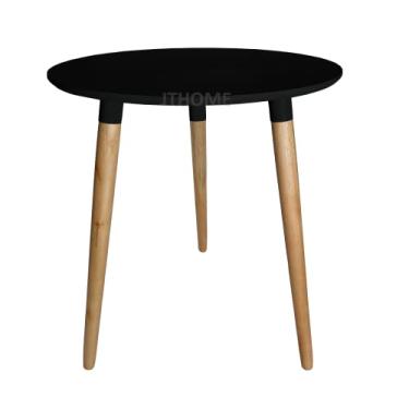 Imagem de Mesa Jantar Redonda Ayme 60cm 3 Pé Palito Canhão (Preto)