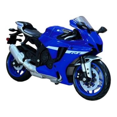 Imagem de Miniatura Moto Yamaha R1 Azul Maisto 1:12