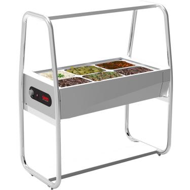 Imagem de BF622 Buffet térmico aquecido Inox 6 cubas com tampa 220V