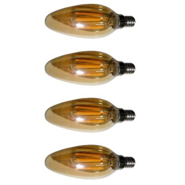 Imagem de Lampada Multifilamento 30W Led Kit 4 Unidades Iluminaçao Retro Vintage Casa Jardim Quin...