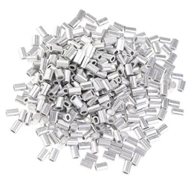 Imagem de AMLESO 1000 x luvas de crimpagem de alumínio duráveis para pesca com cabo de pesca - 0,8 mm