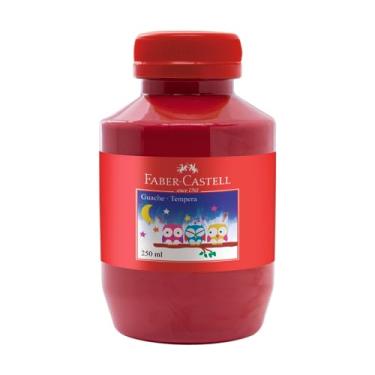 Imagem de Tinta Guache Faber-Castell, Vermelho - 250ml