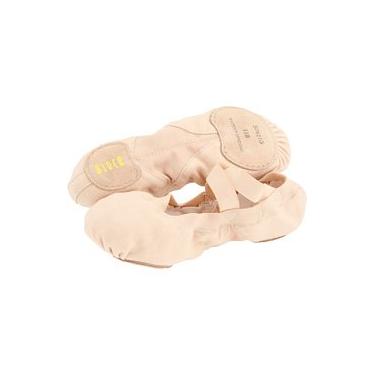 Imagem de Bloch Sapatilha de balé feminina de lona elástica com sola dividida, rosa, 1 Narrow Little Kid