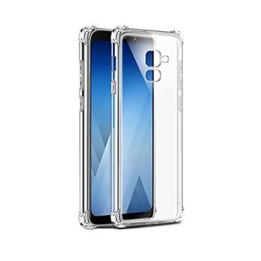 Imagem de Shunda Capa para Galaxy A8 2018, capa transparente de silicone TPU macio com absorção de choque, capa transparente para Samsung Galaxy A8 2018
