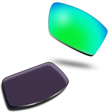 Imagem de SOLODAD Lentes de reposição para óculos de sol Oakley Gascan OO9014 Polarizados, Verde esmeralda - polarizado, One Size