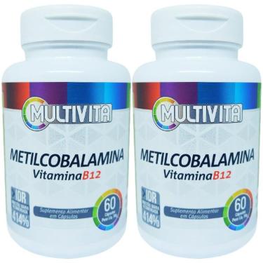 Imagem de 2x Vitamina B12 Metilcobalamina 414% 60 Cápsulas-Unissex