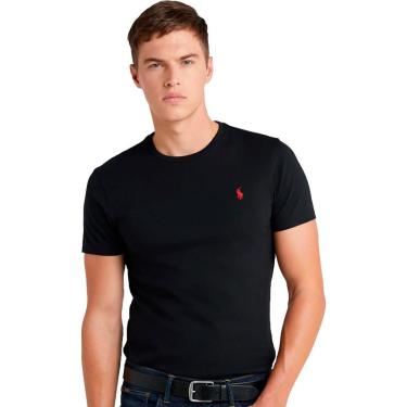 Imagem de Camiseta Ralph Lauren Custom Fit Preta-Masculino