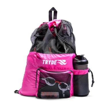Imagem de Mochila sacola rosa 40L Tryde Transporte Molhados para esportistas natadores ou para qualquer esporte…