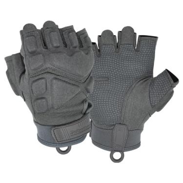 Imagem de Seibertron Patented S.O.L.A.G 2.0 Half Finger Gloves - Touchscreen Tactical Gloves for Airsoft, Hunting, and Hiking Grey M
