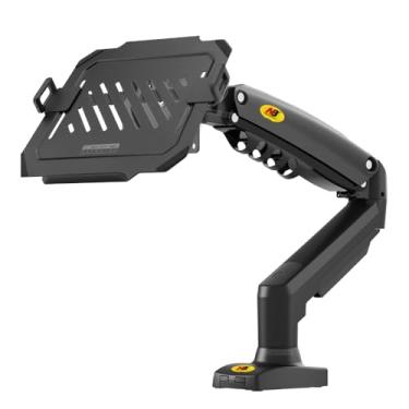 Imagem de Suporte Articulado para Notebook com Bandeja, Giratório, Pistão a Gás, Preto