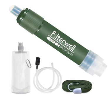 Imagem de Filtro de água portátil para acampamento 4000L para sobrevivência Filtro de água potável remove bactérias e substâncias nocivas Tratamento de água pessoal Filtro de água de carvão ativado para sobre