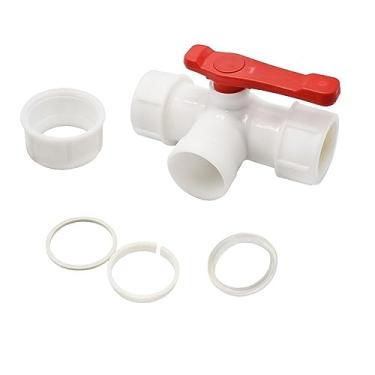 Imagem de Tee Coupler, 1pcs Water Pipe Tee Coupler Plastic Ball Valve 3-Way Quick Connector T-Type PVC PE Fast Connection 20/25/32/40/50/63mm (Color : Repair, Size : 32MM)