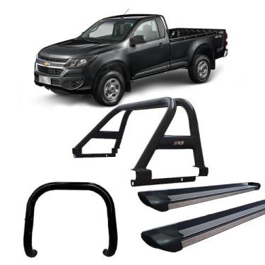 Imagem de Kit Quebra Mato Santo Antônio Duplo Estribo Plataforma S-10 12/20 CS P