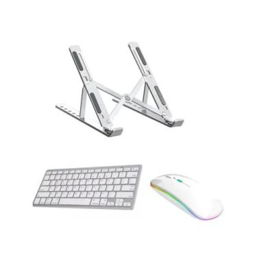 Imagem de Teclado E Mouse Bluetooth + Suporte de Alumínio P/ Notebook Dell Inspi
