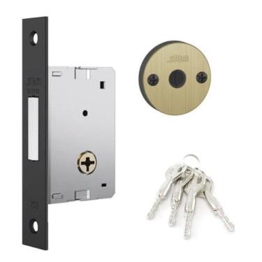 Imagem de Fechadura Trava Auxiliar Stam 1001 Tetra oxidado 4 chaves