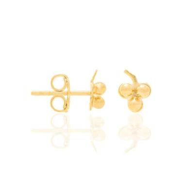 Imagem de Brincos banhado ouro 3x 24k 18k e 22k feminino infantil rommanel forma