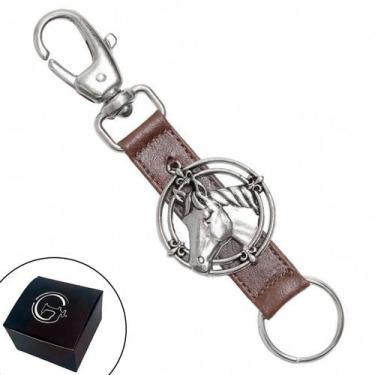 Imagem de Chaveiro SLIM Country Pingentes Personalizado Cabeça Cavalo Vazado Fec