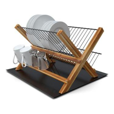 Imagem de Escorredor de Louças Desmontável em Madeira Teca  - Stolf